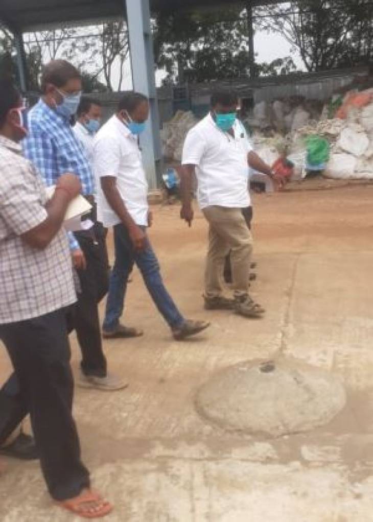 ஊ.ம.தலைவர்.திரு.தாமரைச்செல்வன் கோரிக்கையை அடுத்து மாவட்ட ஆட்சியர் பார்வையிட்டார்.