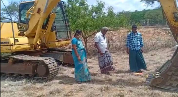 குடிமராமத்துப் பணியை துவக்கிவைத்தார் ஊ.ம.தலைவர் - திருமதி.தமிழரசி தனக்கோடி 