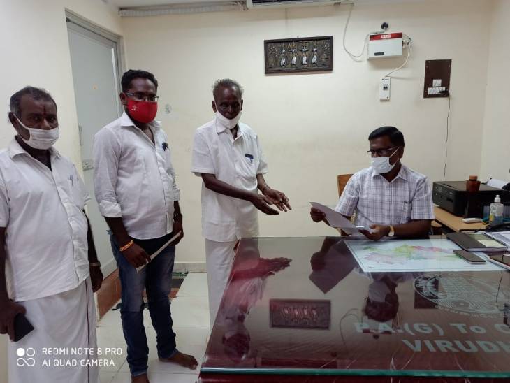 சமூக விரோதிகள் மீது நடவடிக்கை எடுக்கக்கோரி மாவட்ட ஆட்சியர்களிடம் த.வீ.க.ப.கழகம் புகார் மனு.
