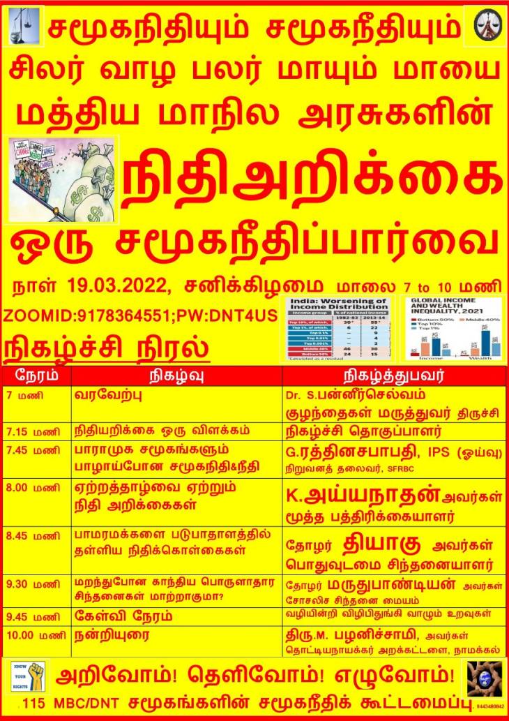 மக்களை வஞ்சிக்கும் மத்திய,மாநில அரசுகள்! - சமூகநீதி கூட்டமைப்பு