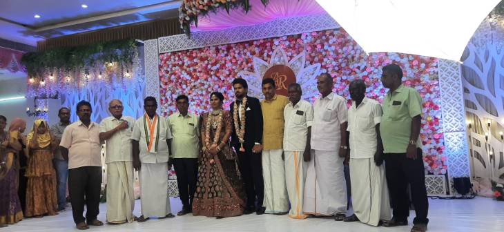 இன்ஸ்பெக்டர் இல்ல திருமணவிழா - தலைவர்கள் நேரில் வாழ்த்து!