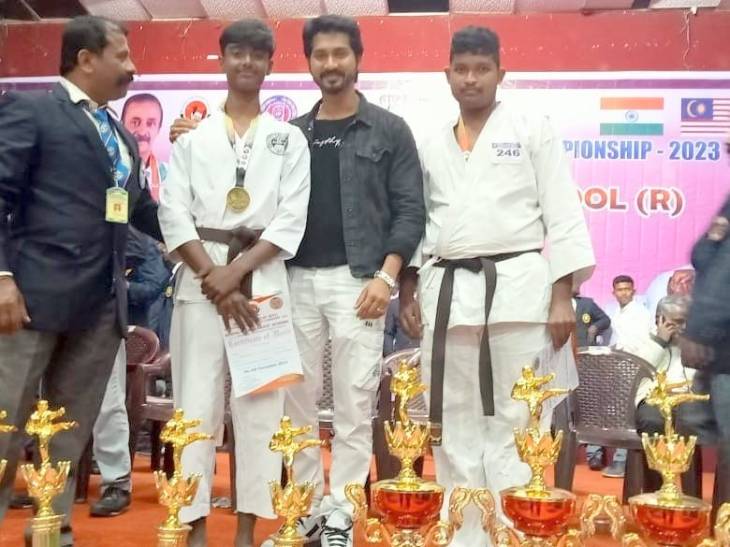 கராத்தே போட்டியில் கலக்கும் சாப்டூர் ஜமீன்தார்! - தங்கப்பதக்கம் வென்றவருக்கு குவியும் வாழ்த்து!