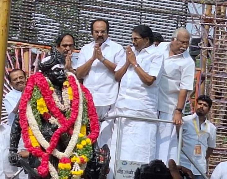 கட்டபொம்மனாரின் 265-வது பிறந்தநாள் விழாவில் தமிழக அமைச்சர்கள்!