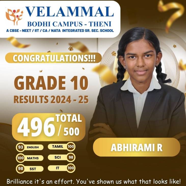 சிபிஎஸ்சி தேர்வில் 496 மதிப்பெண் பெற்று மாவட்ட அளவில் முதலிடம்!