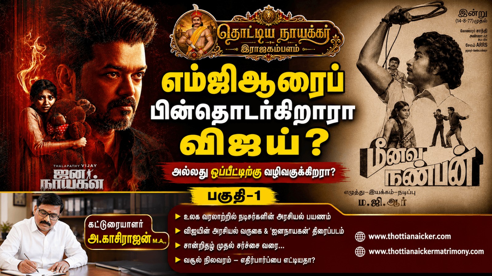 எம்ஜிஆரைப் பின்தொடர்கிறாரா விஜய்? – உலக அரசியல் வரலாறும் விஜயின் அரசியல் பயணமும் | பகுதி – 1