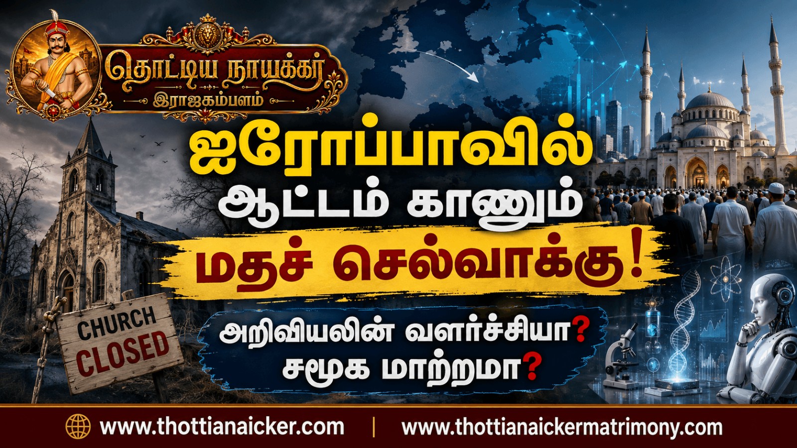 ஐரோப்பாவில் ஆட்டம் காணும் மதச் செல்வாக்கு! அறிவியலின் வளர்ச்சியா? சமூக மாற்றமா?